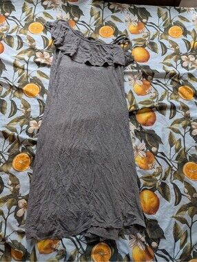 Pink Rose Women's Gray Off-The-Shoulder Dress – Size Small